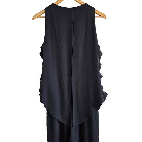 BCBG MaxAzria Callison sleeveless caped jumpsuit black small - Picture 7 of 13
